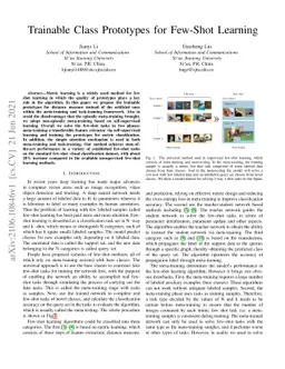 Trainable Class Prototypes for Few-Shot Learning