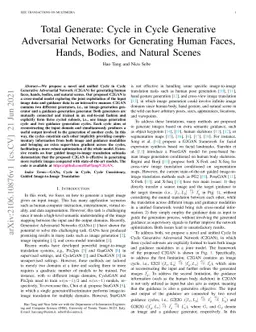 Total Generate: Cycle in Cycle Generative Adversarial Networks for
  Generating Human Faces, Hands, Bodies, and Natural Scenes