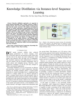 Knowledge Distillation via Instance-level Sequence Learning