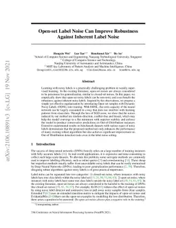 Open-set Label Noise Can Improve Robustness Against Inherent Label Noise