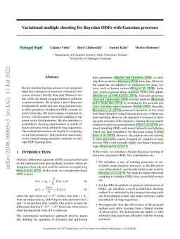 Variational multiple shooting for Bayesian ODEs with Gaussian processes