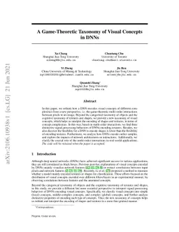 A Game-Theoretic Taxonomy of Visual Concepts in DNNs