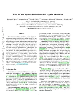 Hard hat wearing detection based on head keypoint localization