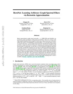 BernNet: Learning Arbitrary Graph Spectral Filters via Bernstein
  Approximation