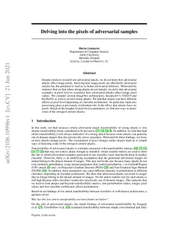 Delving into the pixels of adversarial samples