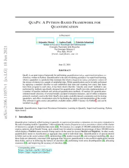 QuaPy: A Python-Based Framework for Quantification