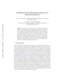 Conditional Neural Relational Inference for Interacting Systems