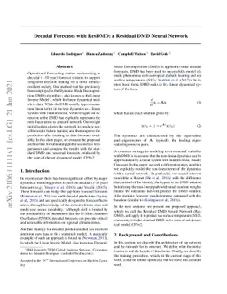 Decadal Forecasts with ResDMD: a Residual DMD Neural Network