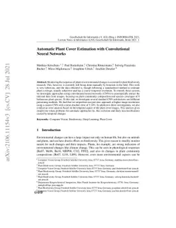 Automatic Plant Cover Estimation with Convolutional Neural Networks