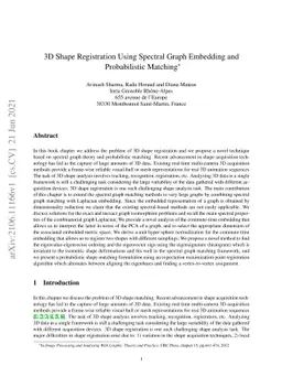 3D Shape Registration Using Spectral Graph Embedding and Probabilistic
  Matching
