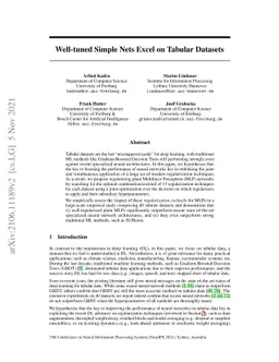 Well-tuned Simple Nets Excel on Tabular Datasets