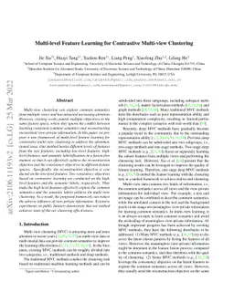 Multi-level Feature Learning for Contrastive Multi-view Clustering