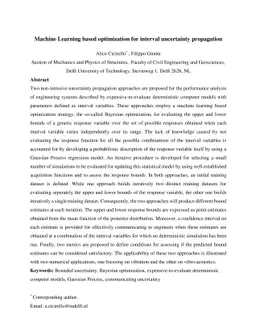 Machine Learning based optimization for interval uncertainty propagation