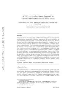 AOMD: An Analogy-aware Approach to Offensive Meme Detection on Social
  Media