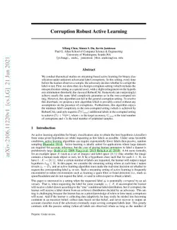 Corruption Robust Active Learning