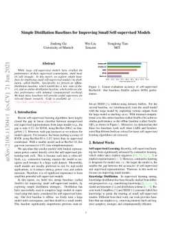 Simple Distillation Baselines for Improving Small Self-supervised Models