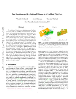 Fast Simultaneous Gravitational Alignment of Multiple Point Sets