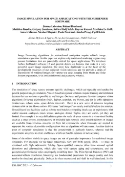 Image simulation for space applications with the SurRender software