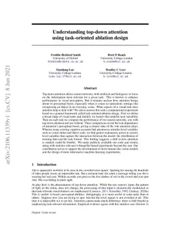 Understanding top-down attention using task-oriented ablation design