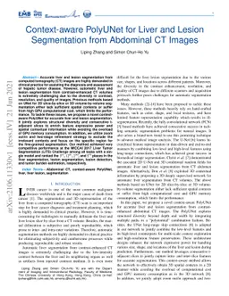 Context-aware PolyUNet for Liver and Lesion Segmentation from Abdominal
  CT Images