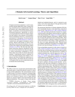 f-Domain-Adversarial Learning: Theory and Algorithms