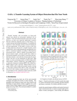 GAIA: A Transfer Learning System of Object Detection that Fits Your
  Needs
