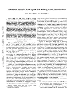 Distributed Heuristic Multi-Agent Path Finding with Communication