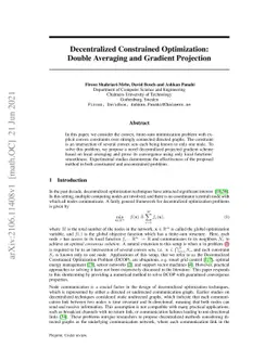 Decentralized Constrained Optimization: Double Averaging and Gradient
  Projection
