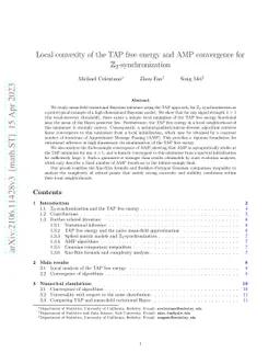 Local convexity of the TAP free energy and AMP convergence for
  Z2-synchronization