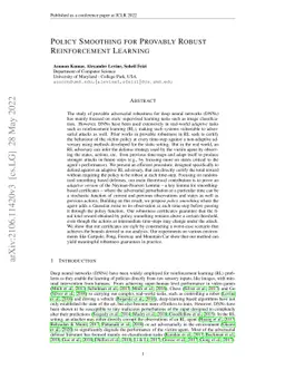 Policy Smoothing for Provably Robust Reinforcement Learning