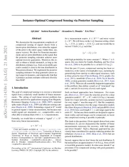 Instance-Optimal Compressed Sensing via Posterior Sampling