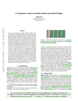 A Competitive Analysis of Online Multi-Agent Path Finding