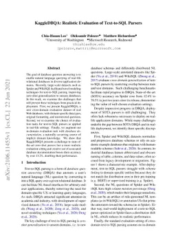 KaggleDBQA: Realistic Evaluation of Text-to-SQL Parsers