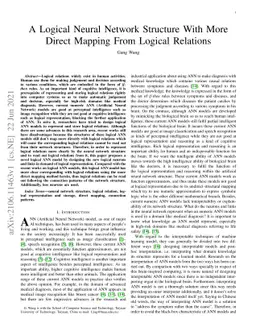 A Logical Neural Network Structure With More Direct Mapping From Logical
  Relations