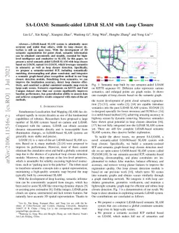 SA-LOAM: Semantic-aided LiDAR SLAM with Loop Closure