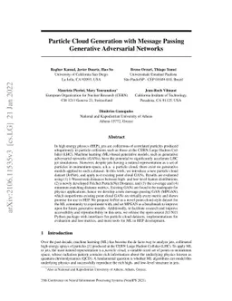 Particle Cloud Generation with Message Passing Generative Adversarial
  Networks