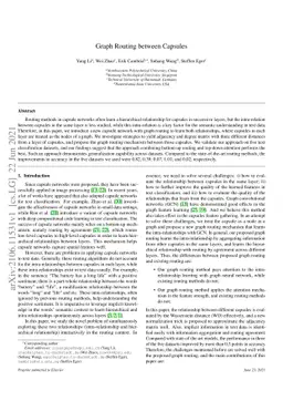 Graph Routing between Capsules