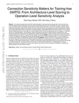 Connection Sensitivity Matters for Training-free DARTS: From
  Architecture-Level Scoring to Operation-Level Sensitivity Analysis