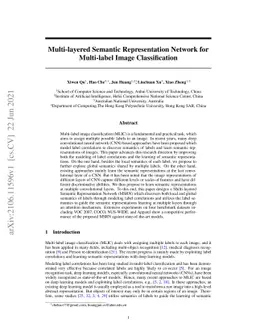 Multi-layered Semantic Representation Network for Multi-label Image
  Classification