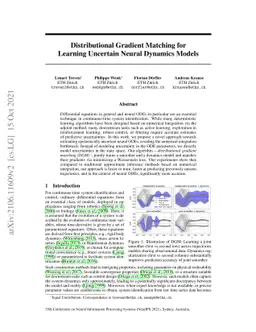 Distributional Gradient Matching for Learning Uncertain Neural Dynamics
  Models