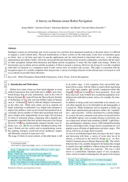 A Survey on Human-aware Robot Navigation