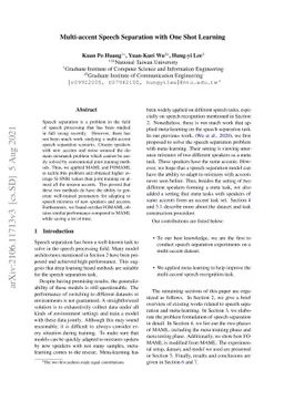 Multi-accent Speech Separation with One Shot Learning