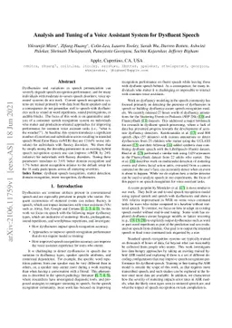 Analysis and Tuning of a Voice Assistant System for Dysfluent Speech