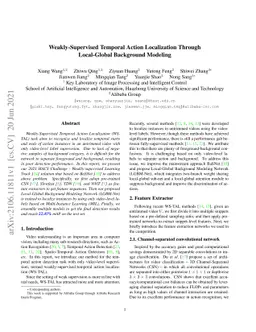 Weakly-Supervised Temporal Action Localization Through Local-Global
  Background Modeling