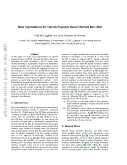 Data Augmentation for Opcode Sequence Based Malware Detection