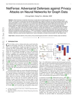 NetFense: Adversarial Defenses against Privacy Attacks on Neural
  Networks for Graph Data