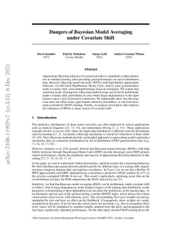 Dangers of Bayesian Model Averaging under Covariate Shift