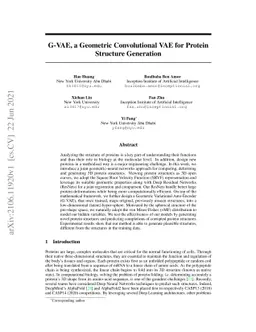 G-VAE, a Geometric Convolutional VAE for ProteinStructure Generation