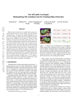 Not All Labels Are Equal: Rationalizing The Labeling Costs for Training
  Object Detection
