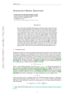 Sparsistent Model Discovery